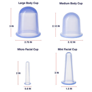 Silicone Cupping Therapy Set for Body and Face
